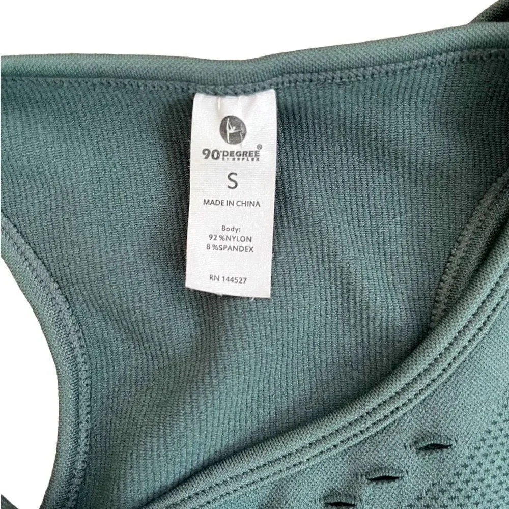 90 Degree by Reflex green sports bra size S